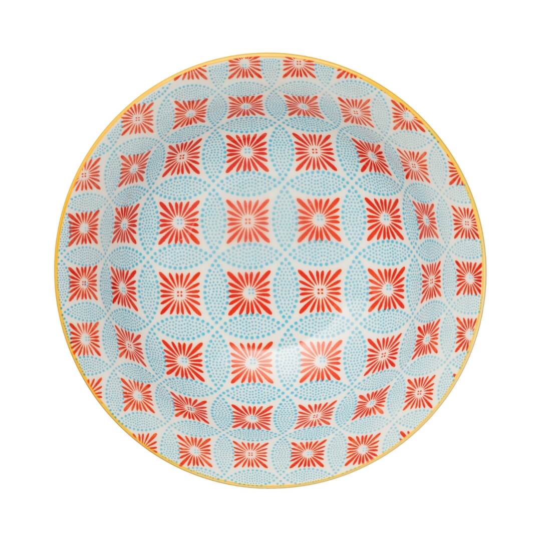 Mikasa Deep Ramen Bowl 21cm Mosaic Blue