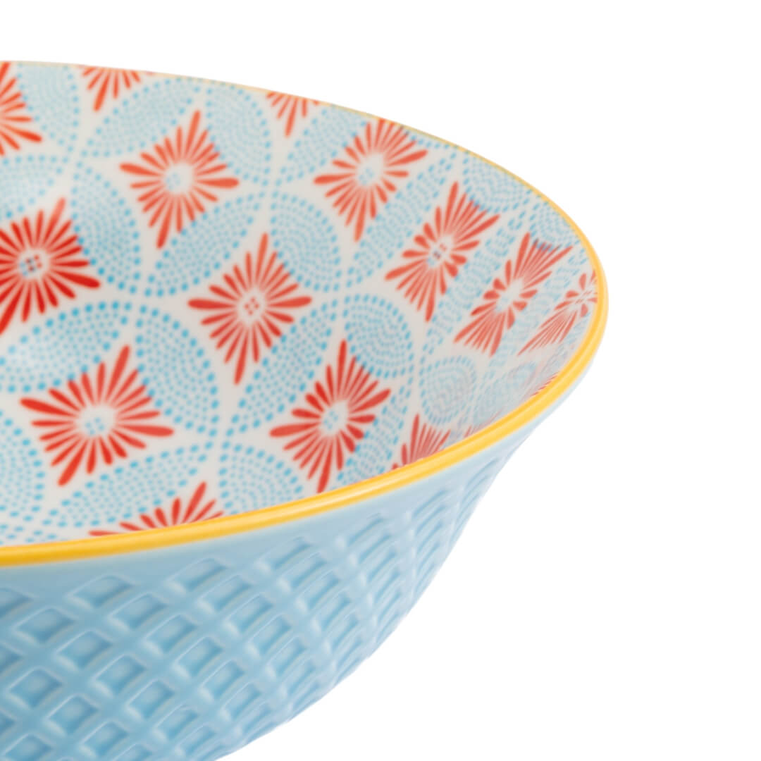 Mikasa Deep Ramen Bowl 21cm Mosaic Blue