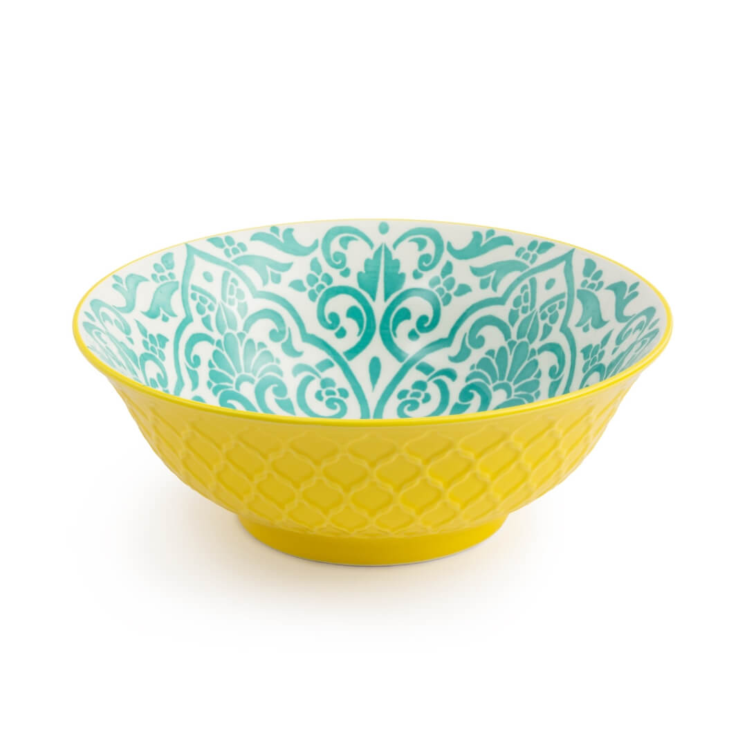 Mikasa Deep Ramen Bowl 21cm Geometric Yellow