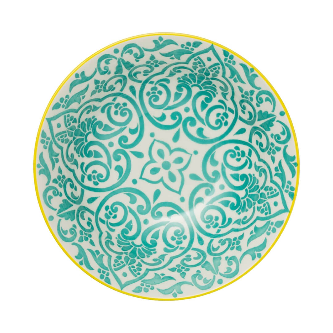 Mikasa Deep Ramen Bowl 21cm Geometric Yellow