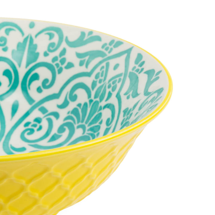 Mikasa Deep Ramen Bowl 21cm Geometric Yellow