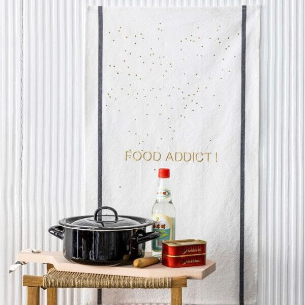 La Cerise sur le Gateau Cotton Tea Towel Food Addict