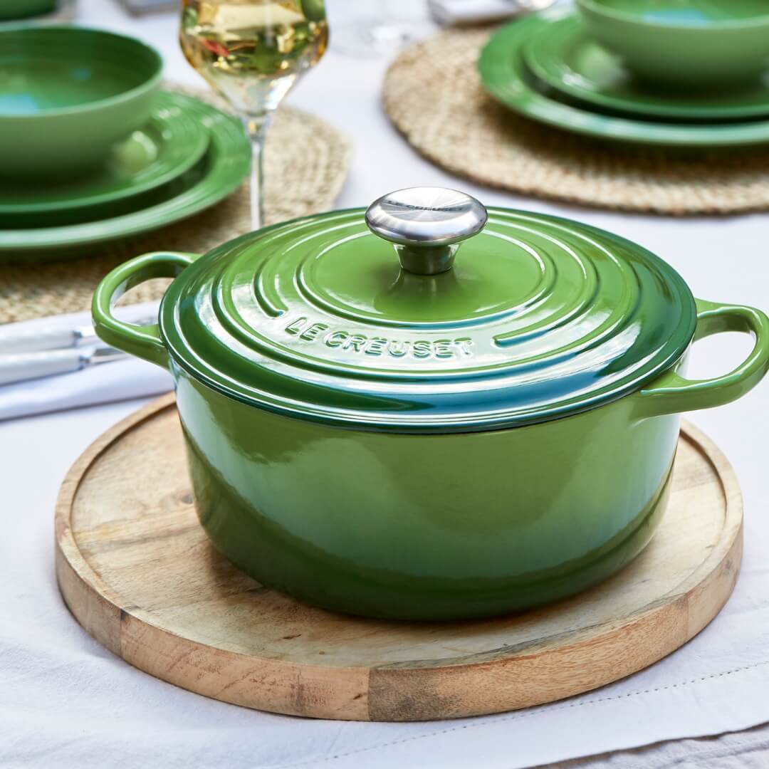 Le Creuset Signature Round Casserole Bamboo Green – Milly's Kitchen