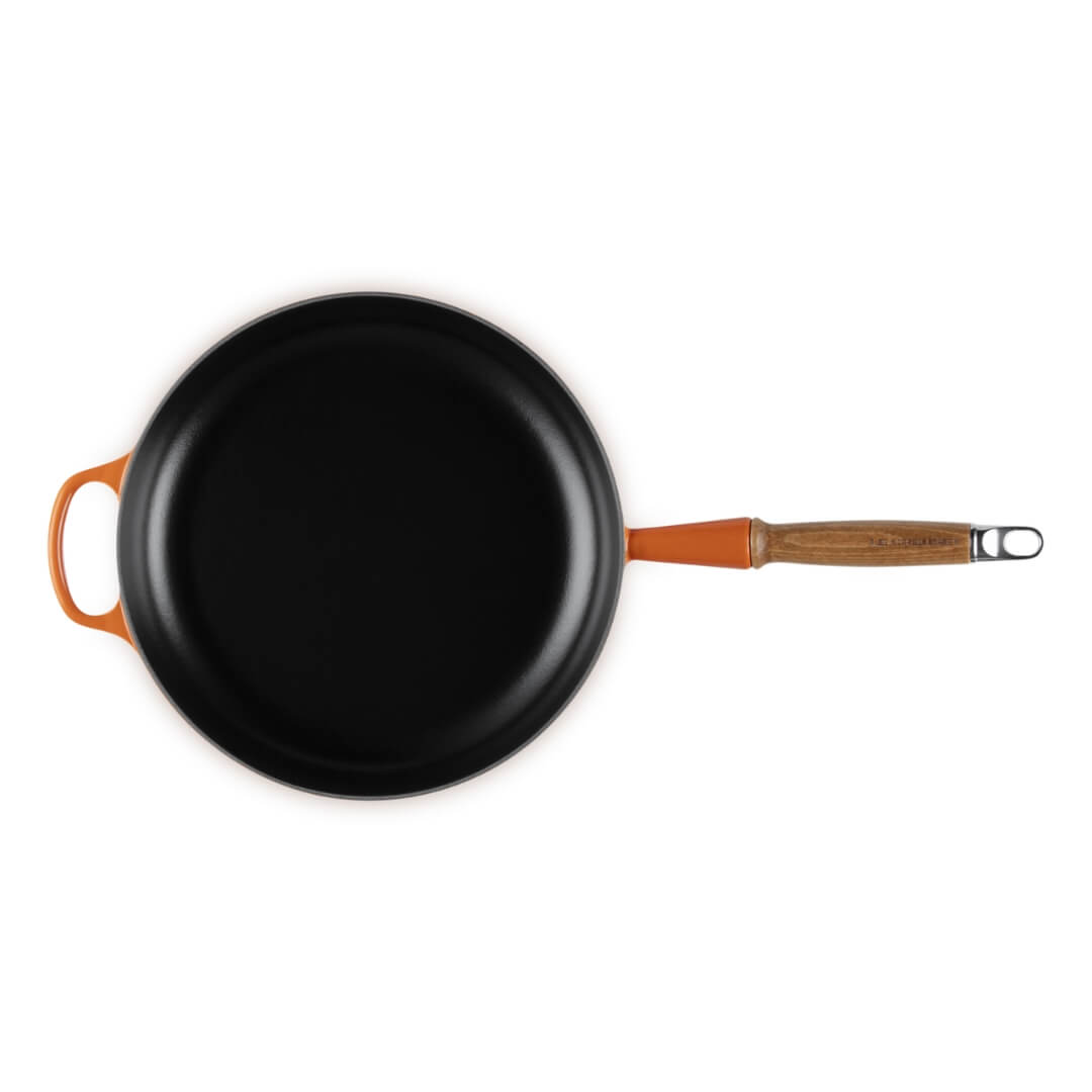 Le Creuset Signature Cast Iron 28cm Frypan with wooden handle