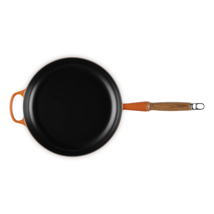 Le Creuset Signature Cast Iron 28cm Frypan with wooden handle