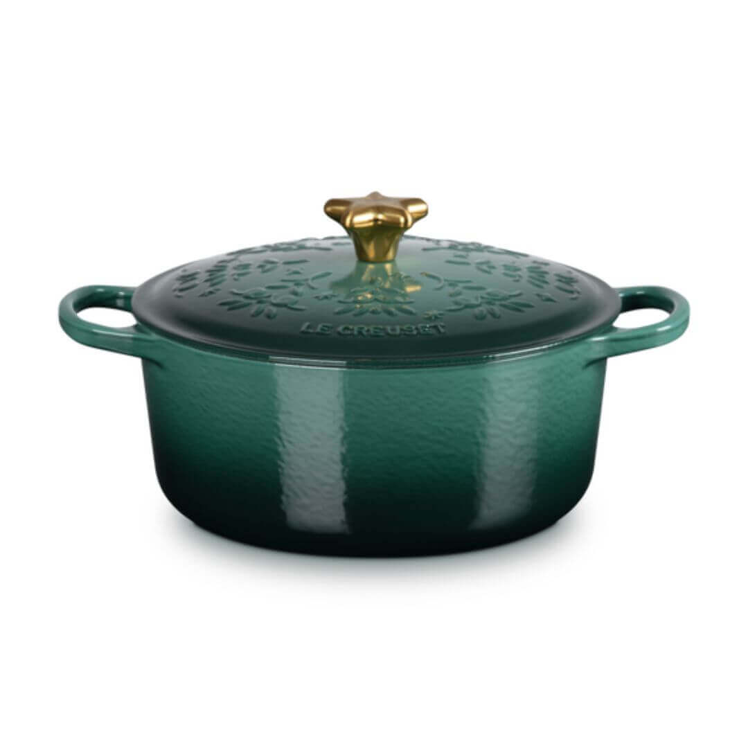 Le Creuset Signature 24cm Round Casserole Artichaut Noel