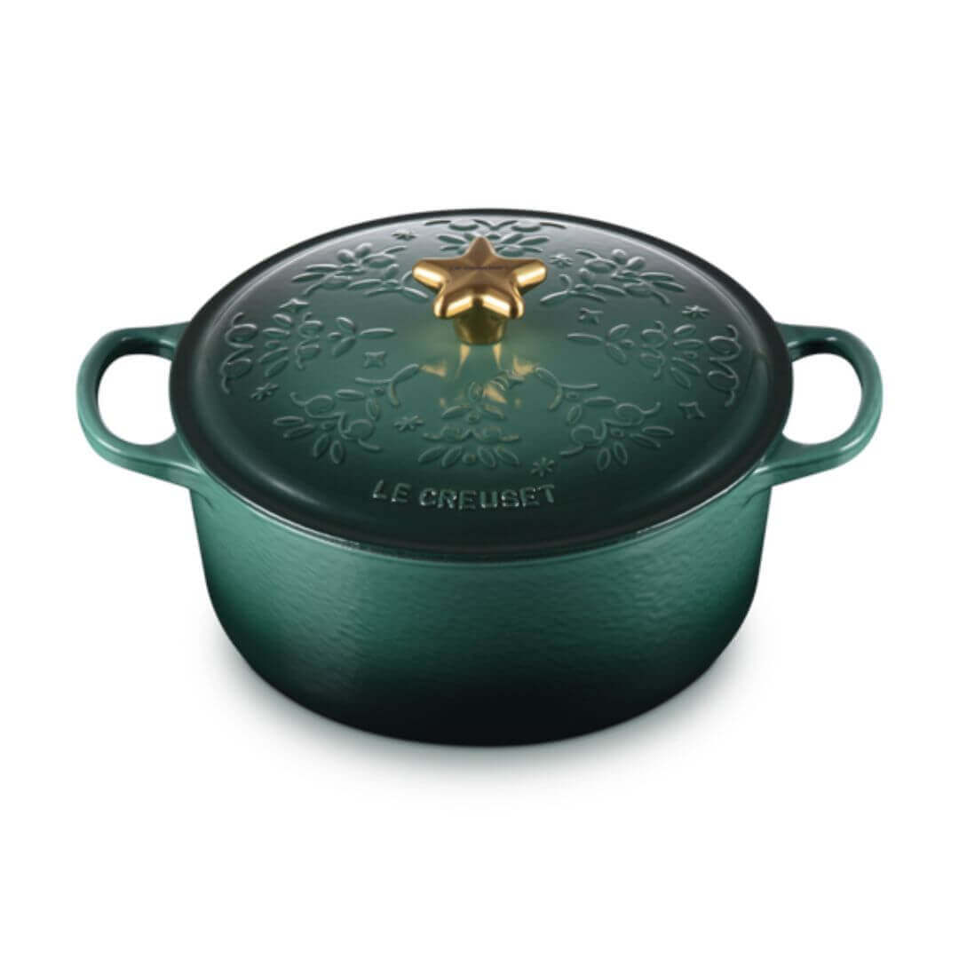 Le Creuset Signature 24cm Round Casserole Artichaut Noel