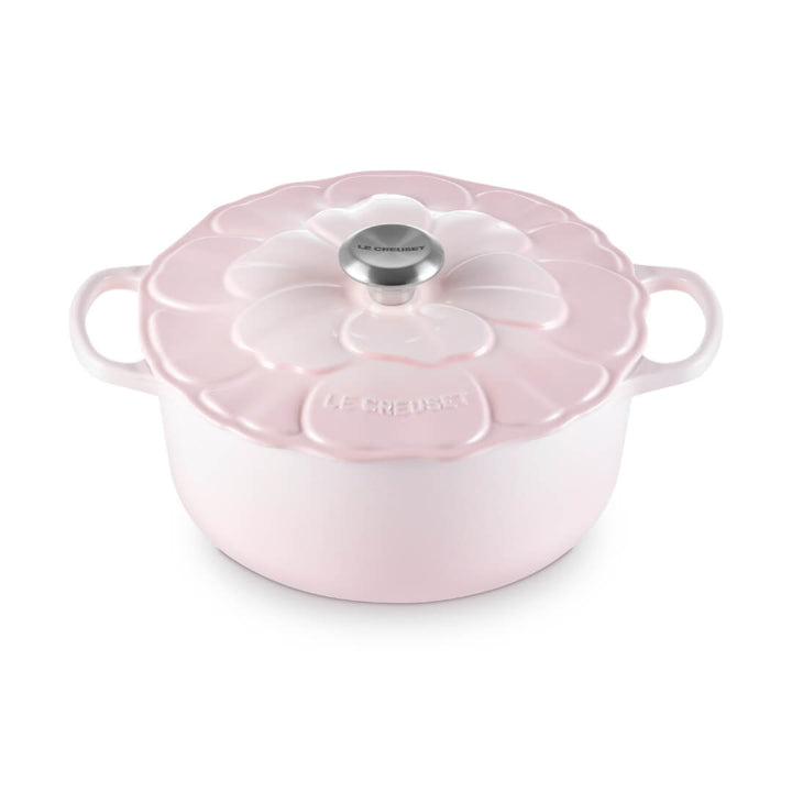 Le Creuset Petal Round Casserole 26cm Shell Pink