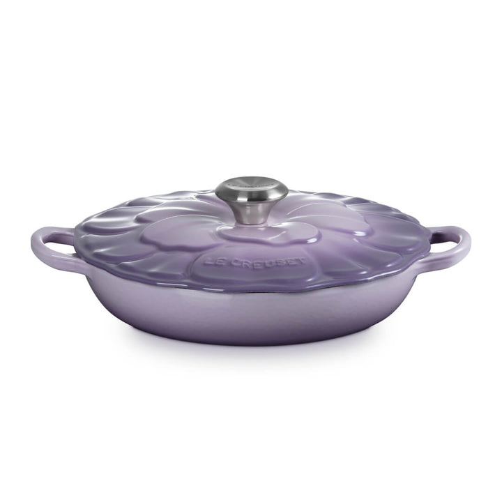 Le Creuset Petal Shallow Casserole 26cm Bluebell Purple
