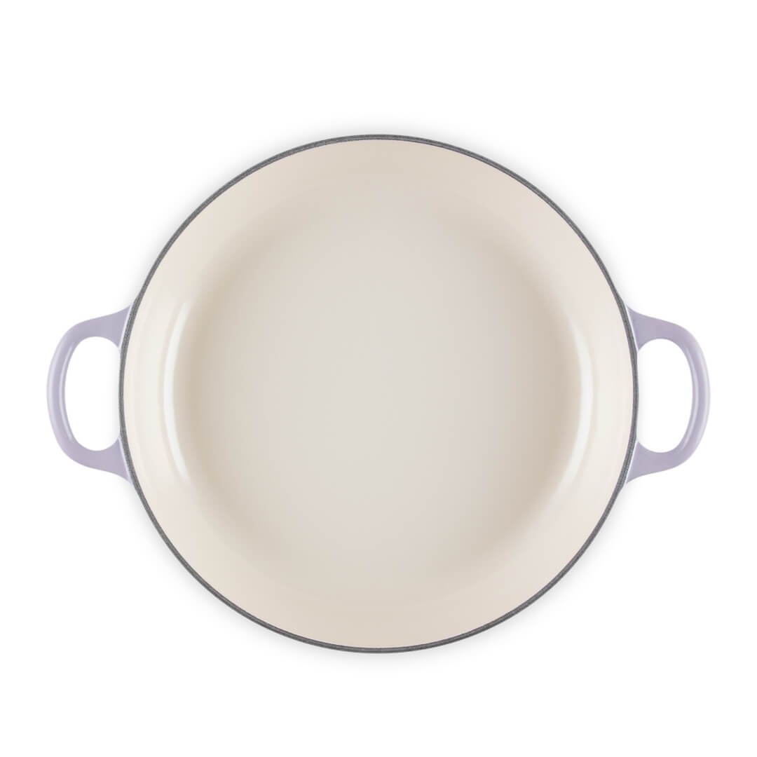Le Creuset Petal Shallow Casserole 26cm Bluebell Purple