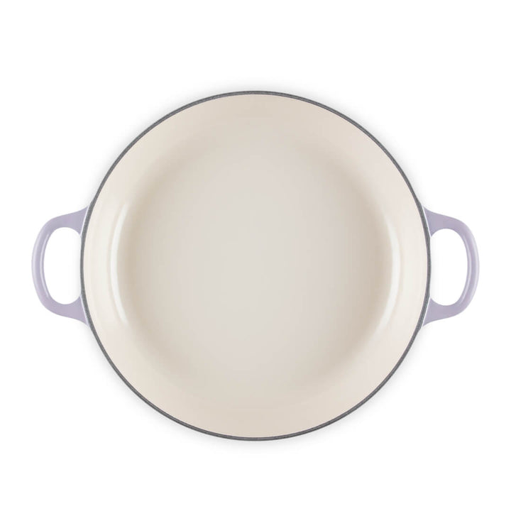 Le Creuset Petal Shallow Casserole 26cm Bluebell Purple