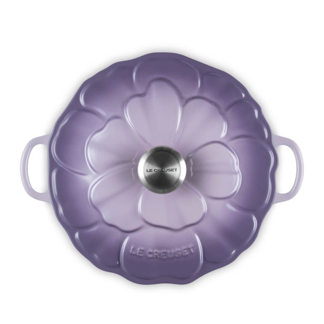 Le Creuset Petal Shallow Casserole 26cm Bluebell Purple