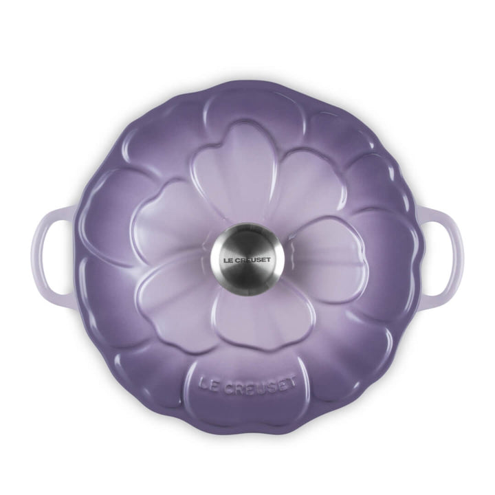 Le Creuset Petal Shallow Casserole 26cm Bluebell Purple