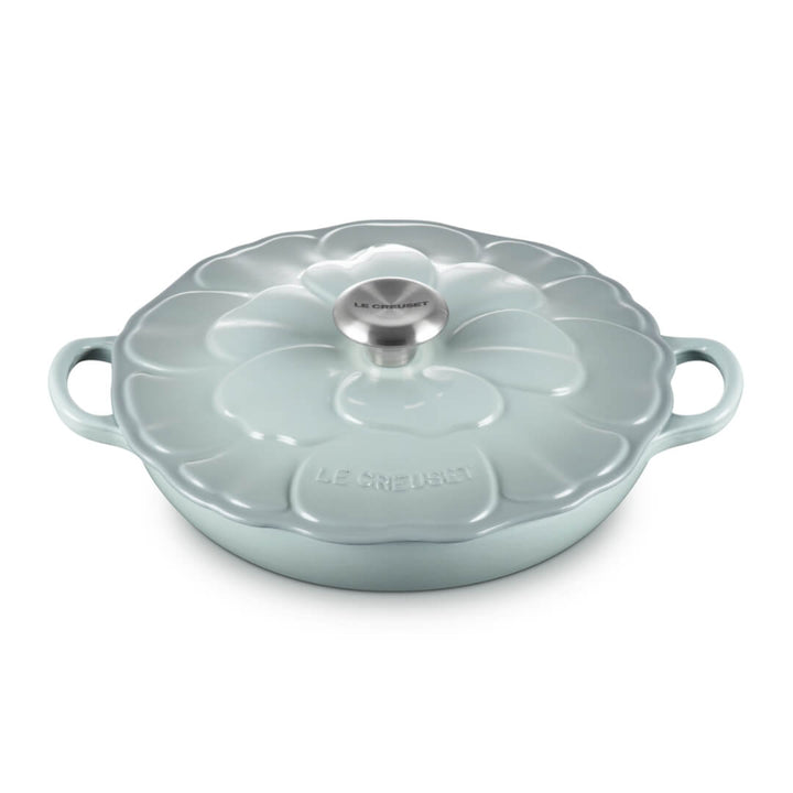 Le Creuset Petal Shallow Casserole 26cm Sea Salt
