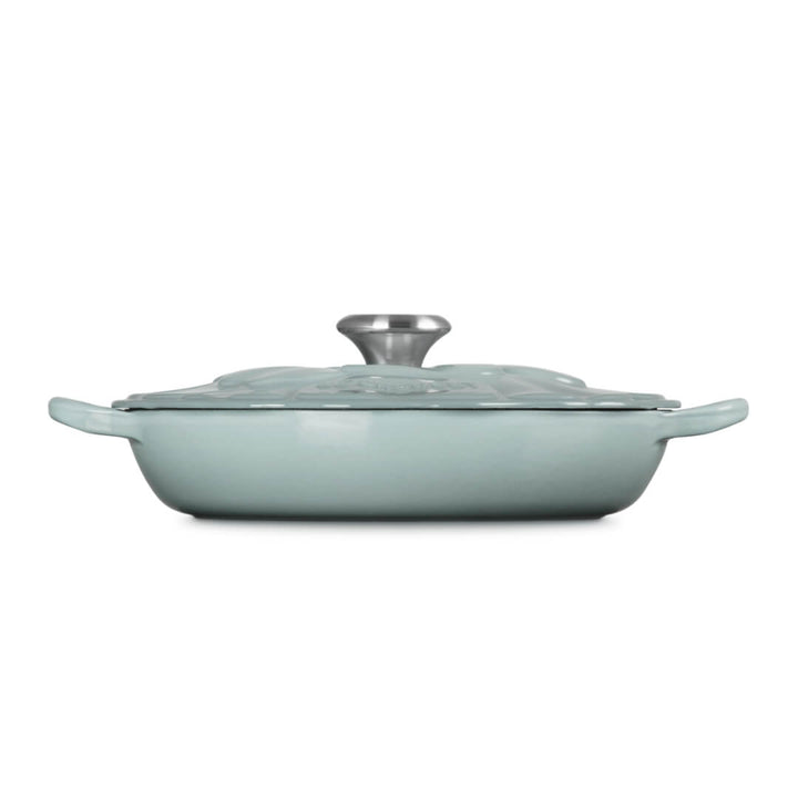 Le Creuset Petal Shallow Casserole 26cm Sea Salt
