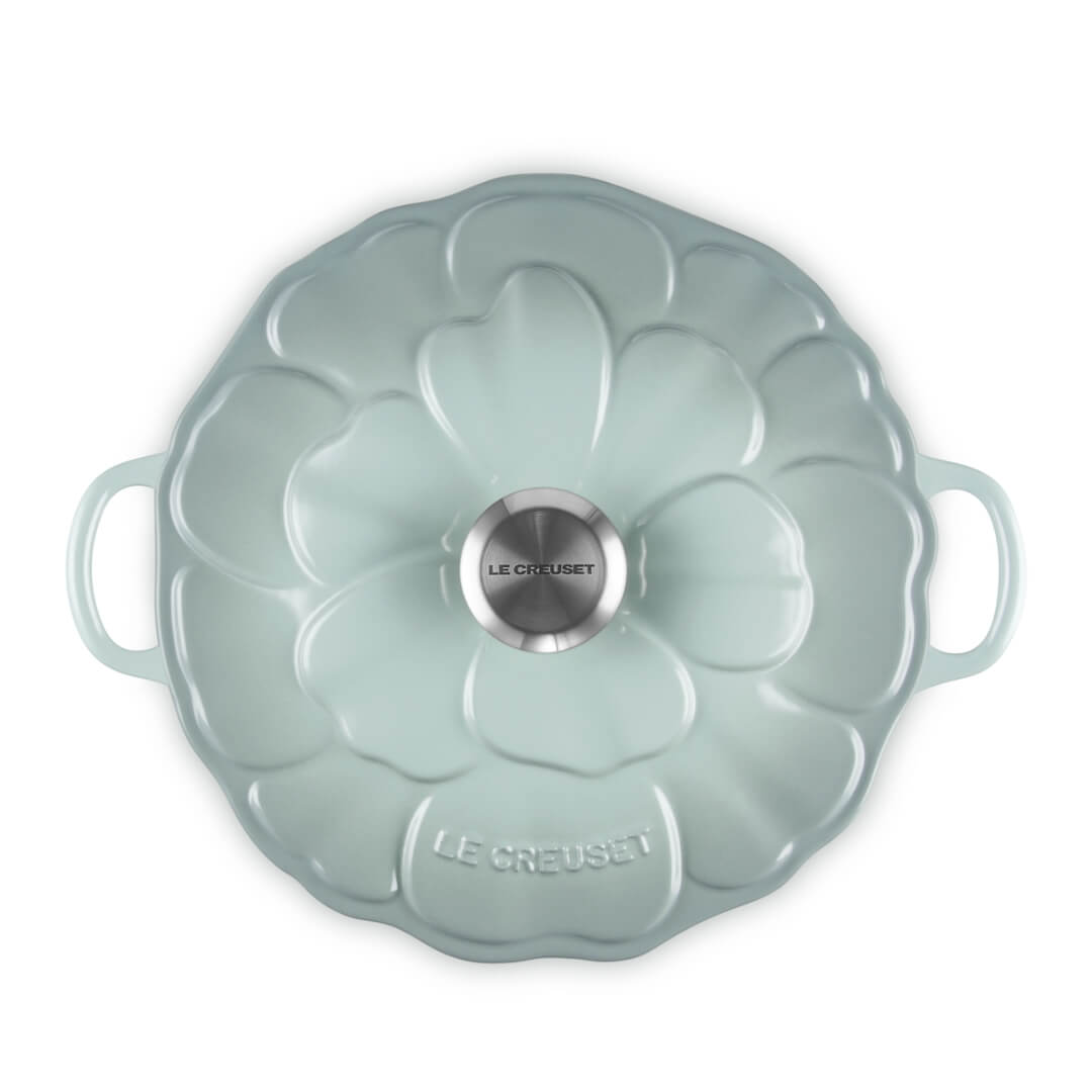 Le Creuset Petal Shallow Casserole 26cm Sea Salt