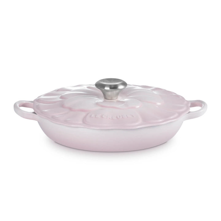 Le Creuset Petal Shallow Casserole 26cm Shell Pink