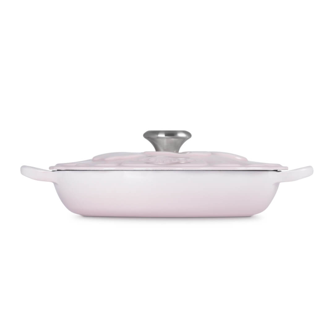 Le Creuset Petal Shallow Casserole 26cm Shell Pink