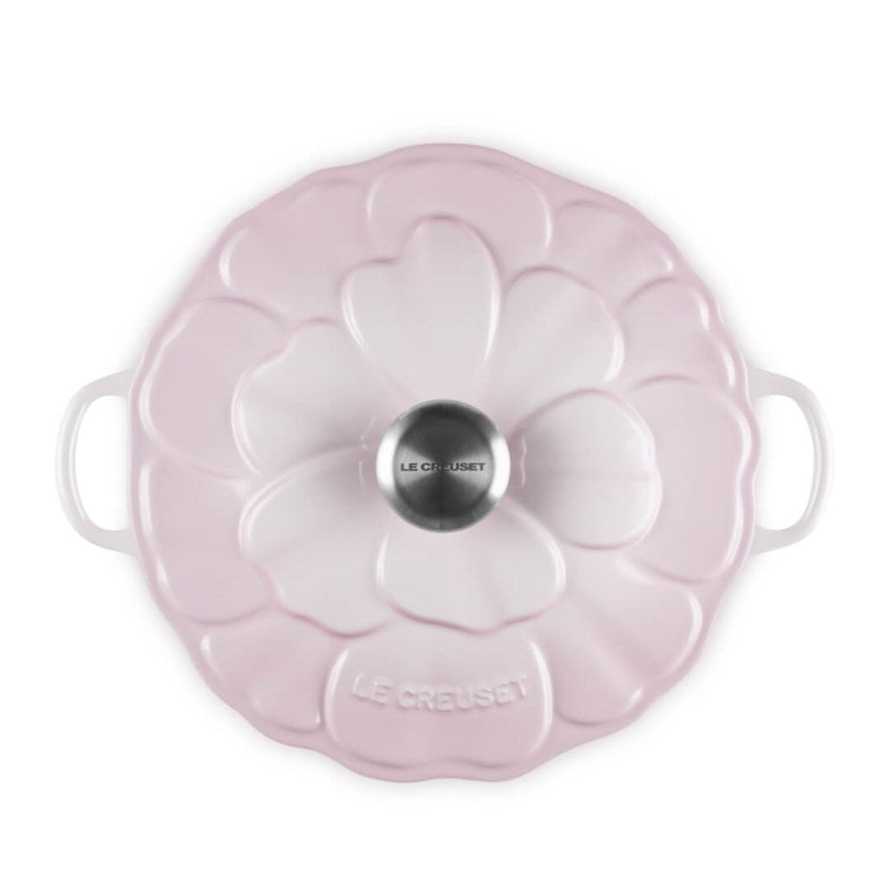 Le Creuset Petal Round Casserole 26cm Shell Pink