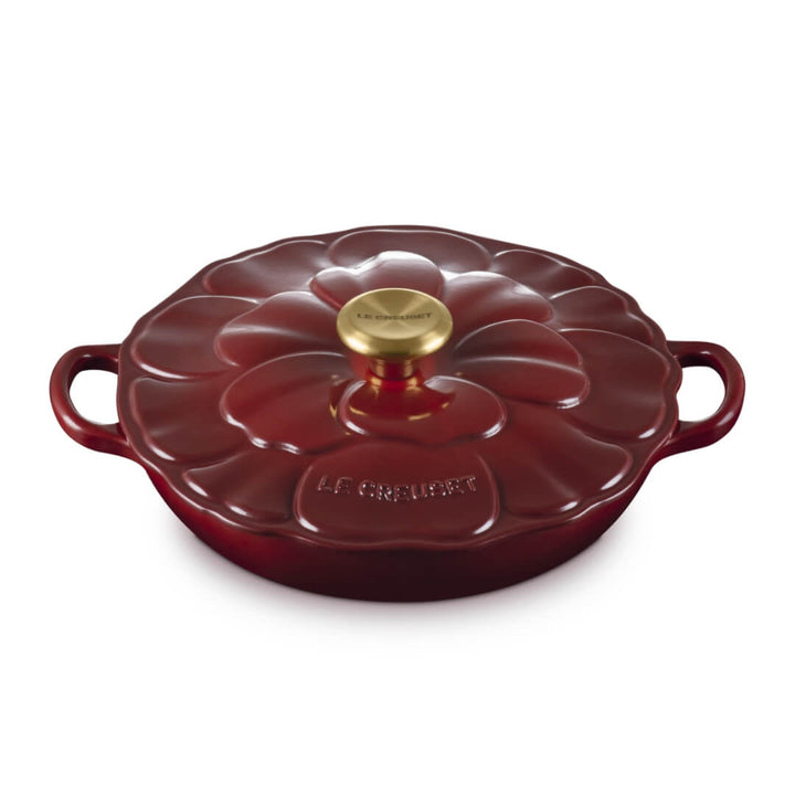 Le Creuset Petal Shallow Casserole 26cm Garnet