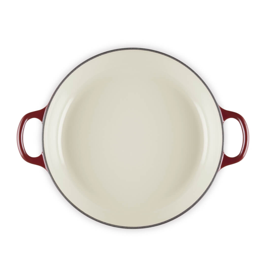 Le Creuset Petal Shallow Casserole 26cm Garnet