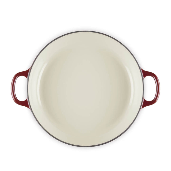 Le Creuset Petal Shallow Casserole 26cm Garnet