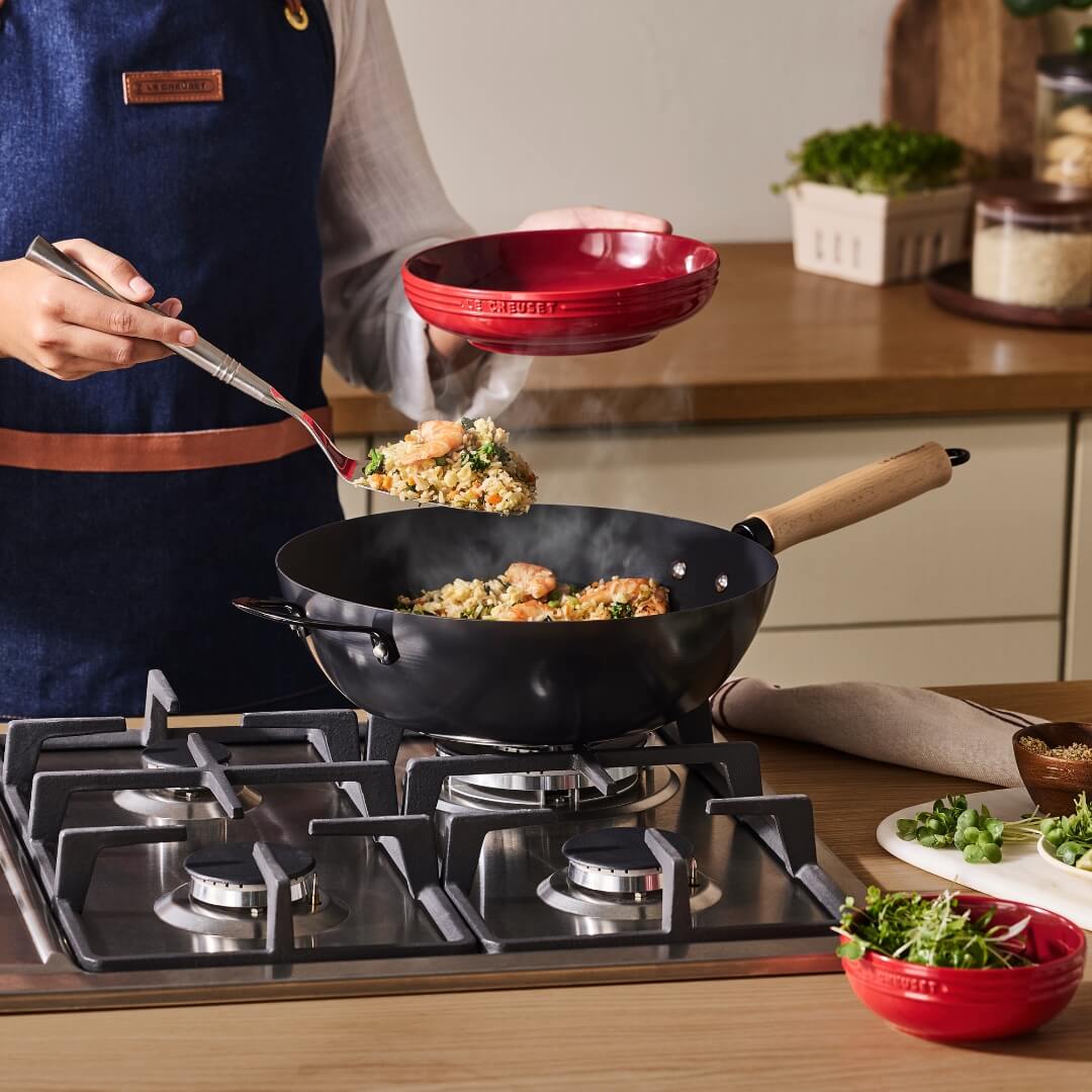 Le Creuset Carbon Steel Non-stick Wok 30cm