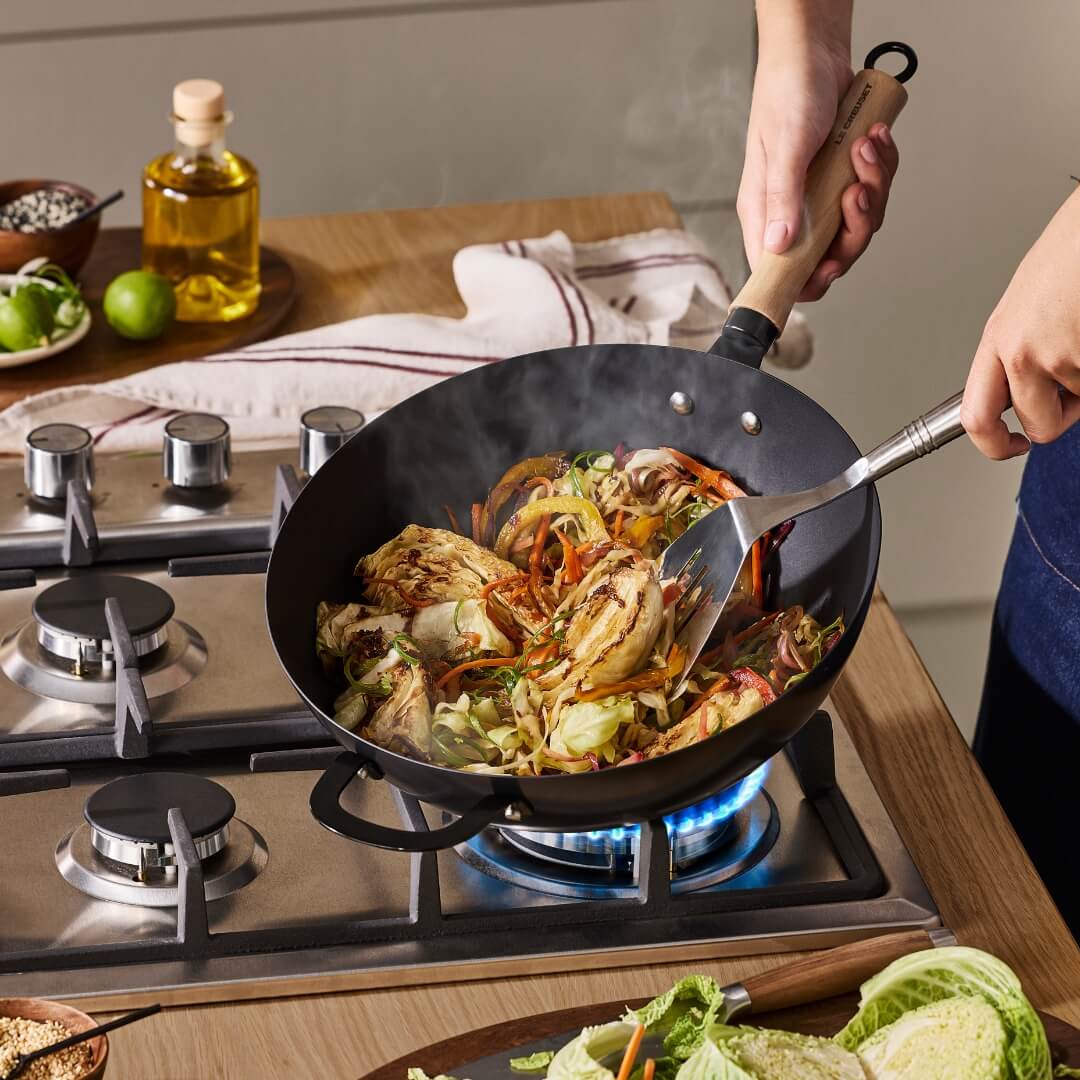 Le Creuset Carbon Steel Non-stick Wok 30cm