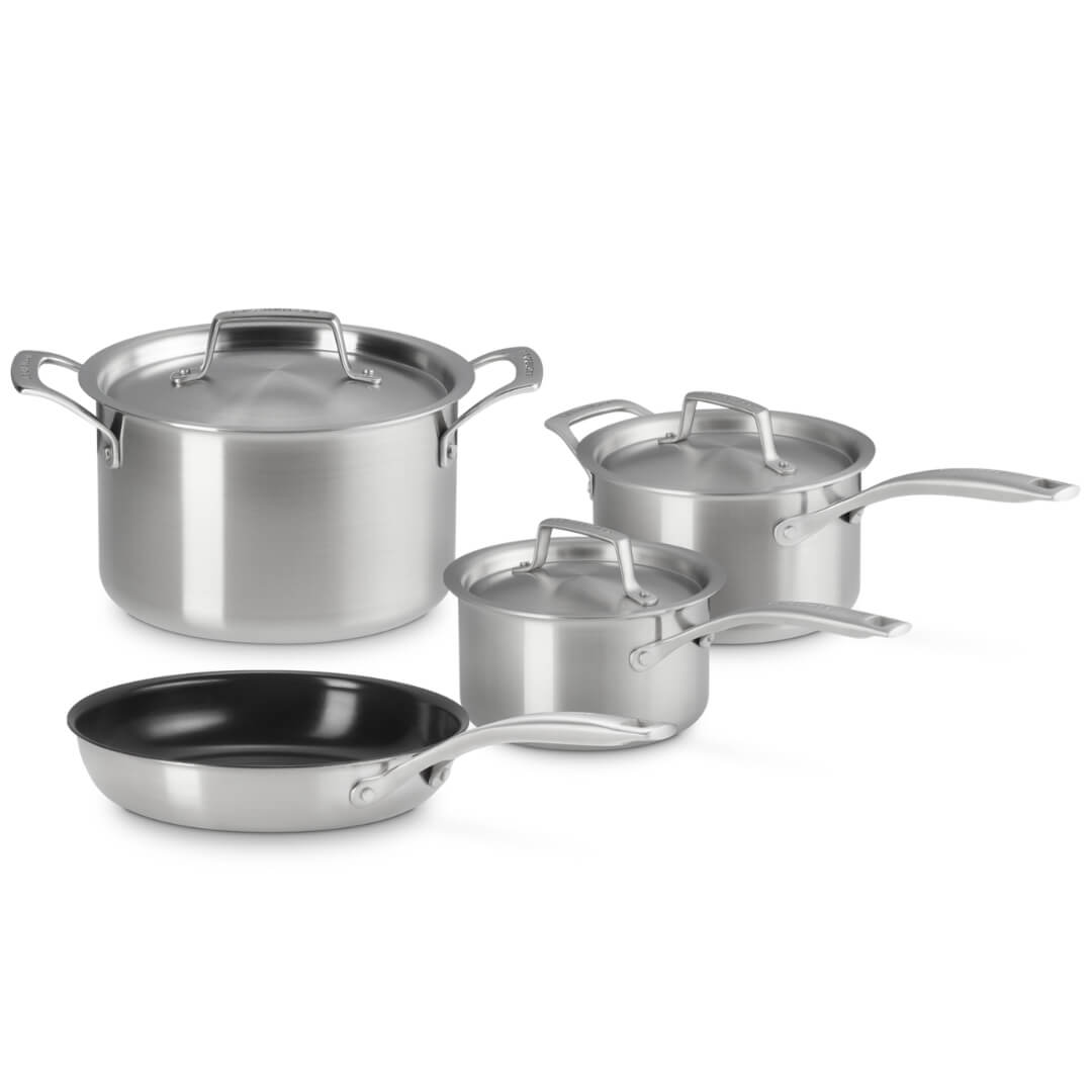 Le Creuset Essentials 3-Ply Cookware Set 4pce