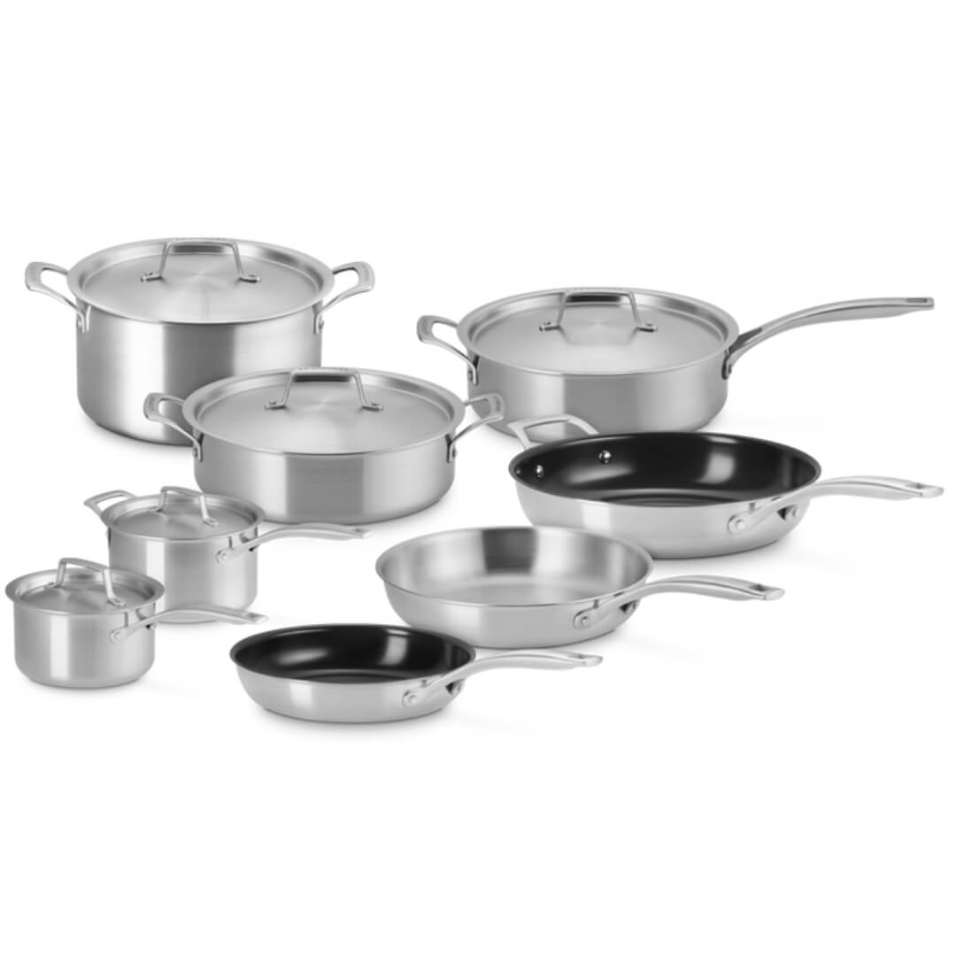 Le Creuset Essentials 3-Ply Cookware Set 8pce