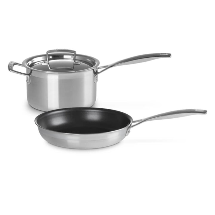 Le Creuset Frypan & Saucepan Set 3-Ply 24cm 18cm