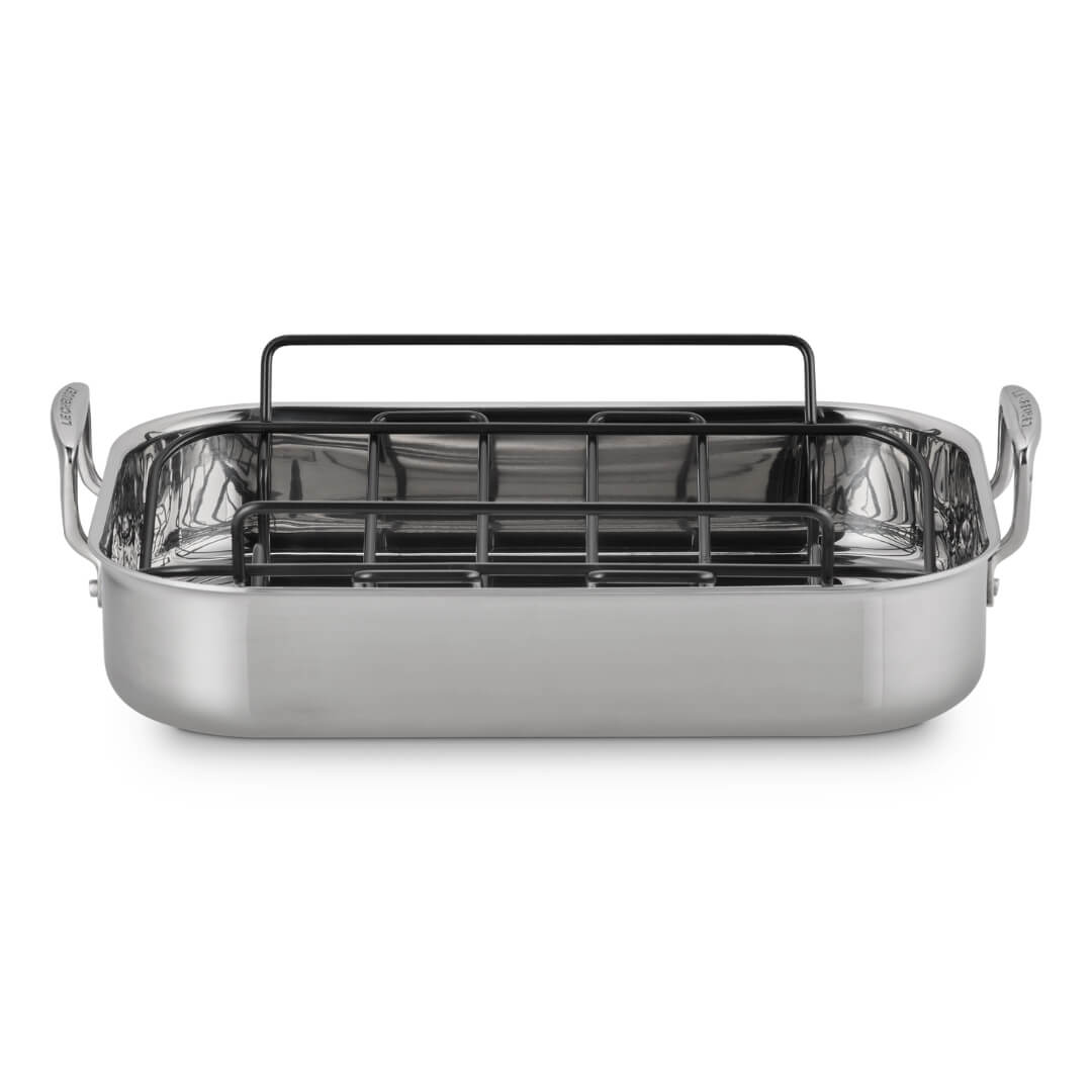Le Creuset Classic 3-Ply Stainless Steel Roaster with Rack 35cm