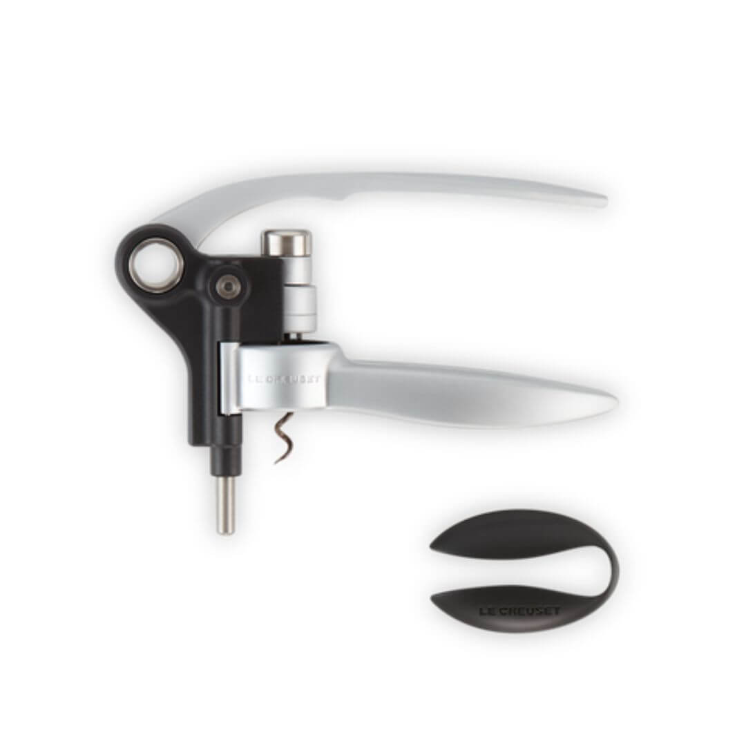 Le Creuset Lever Model Satin Chrome with Foil Cutter