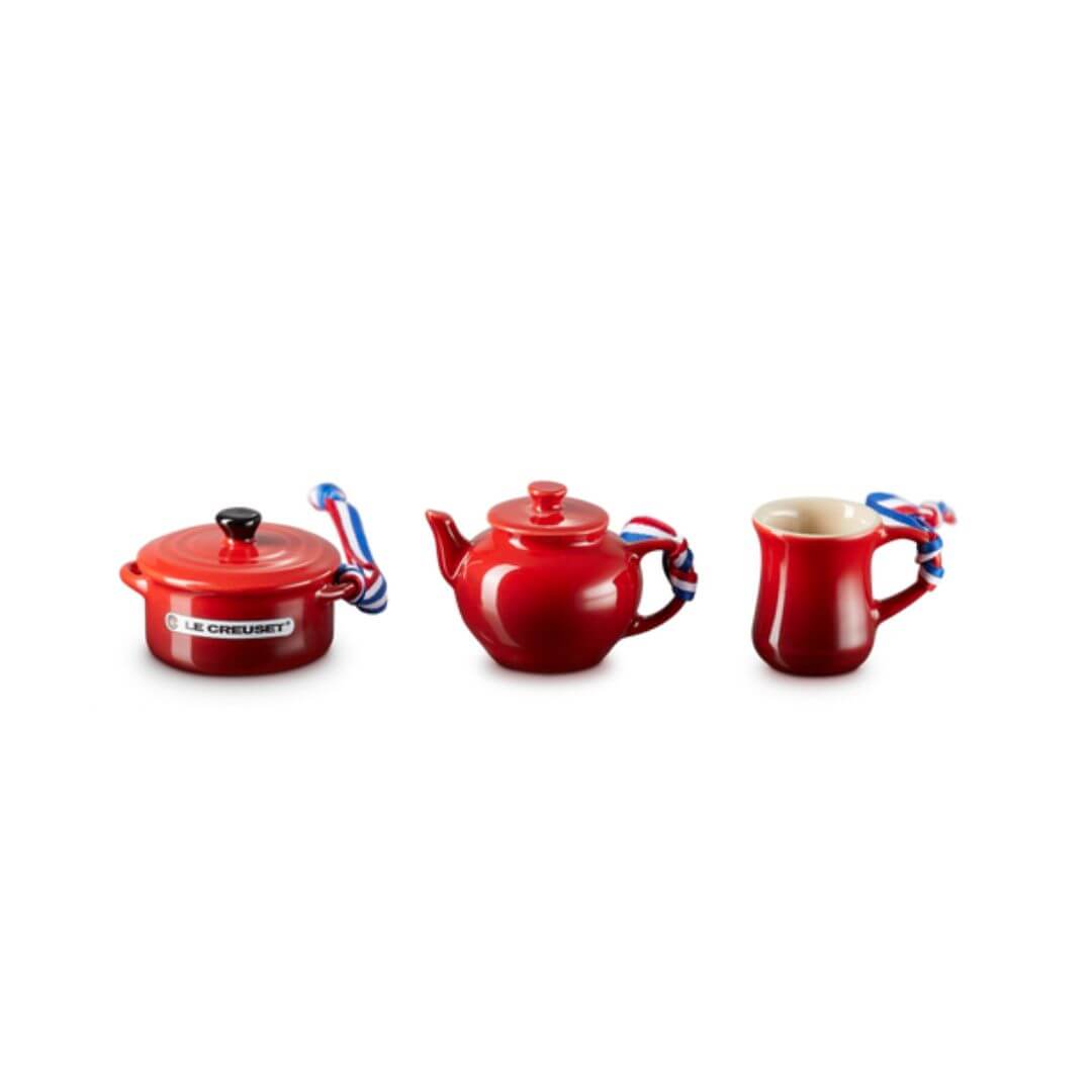 Le Creuset Miniature Ornaments Cerise Set of 3