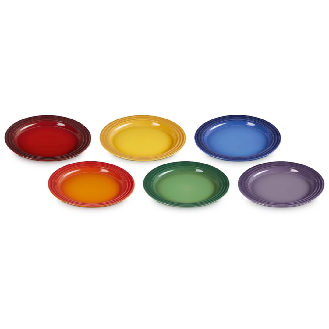 Le Creuset Vancouver Rainbow Salad Plate 22cm Set