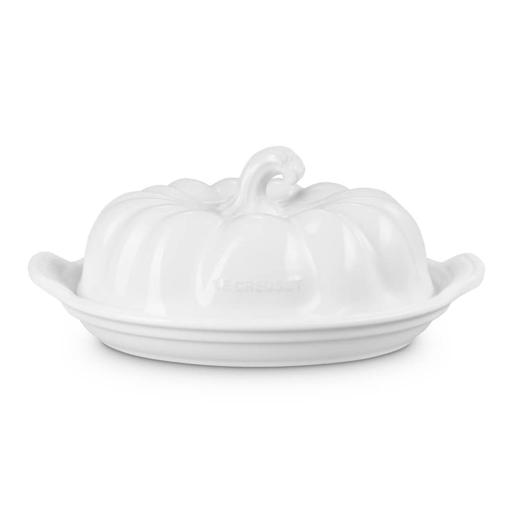 Le Creuset Harvest Pumpkin White Butter Dish