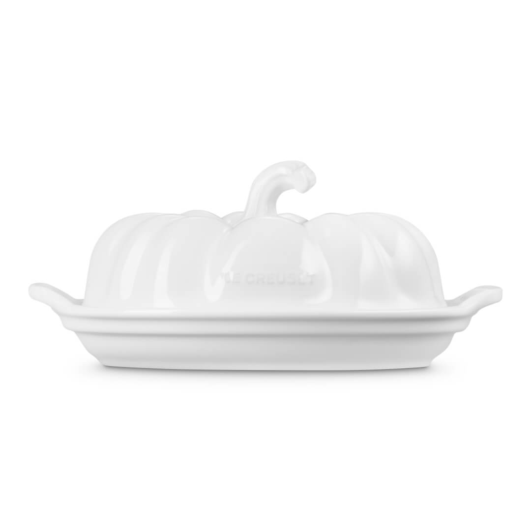 Le Creuset Harvest Pumpkin White Butter Dish