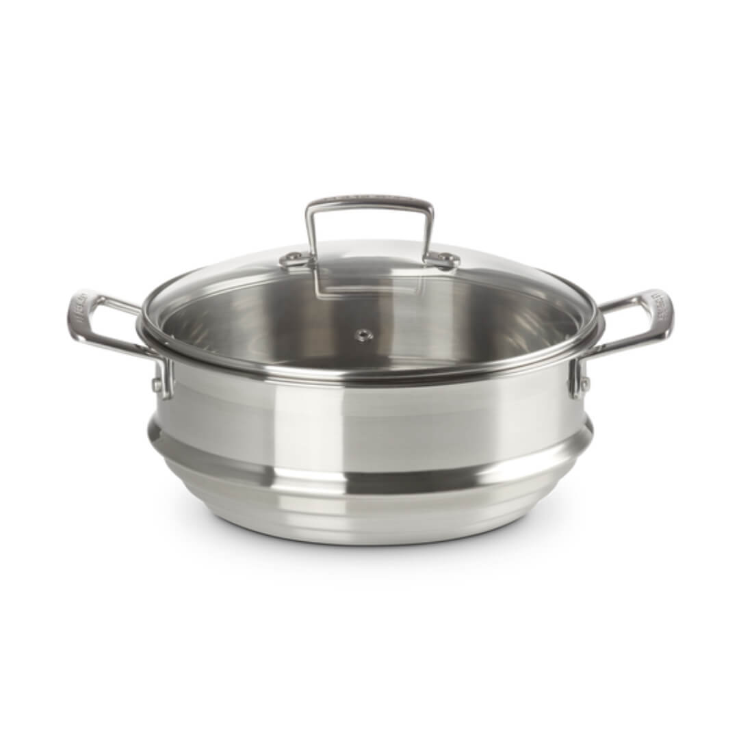 Le Creuset Classic 3-Ply Multi-Steamer with Glass Lid