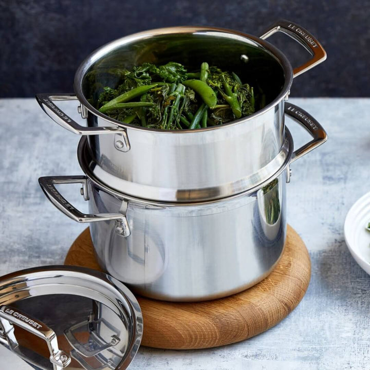 Le Creuset Classic 3-Ply Multi-Steamer with Glass Lid