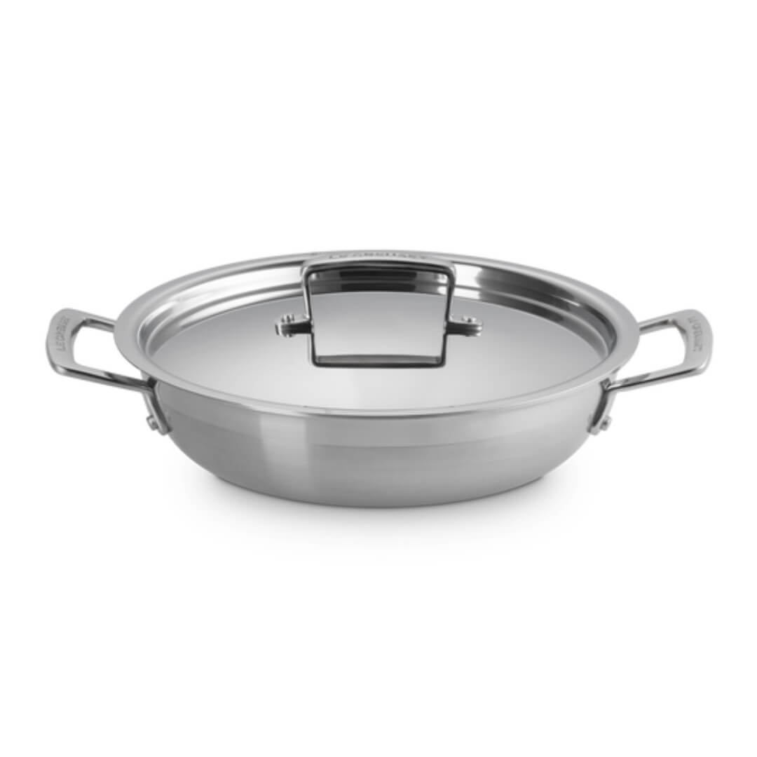 Le Creuset Classic 3-Ply Stainless Shallow Casserole 24cm