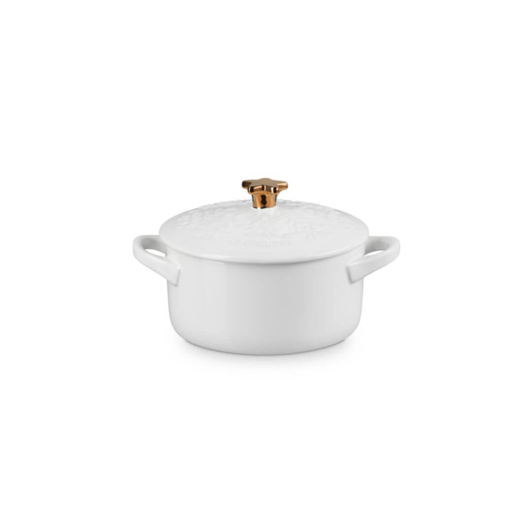 Le Creuset Stoneware 14cm Mini Christmas Casserole White