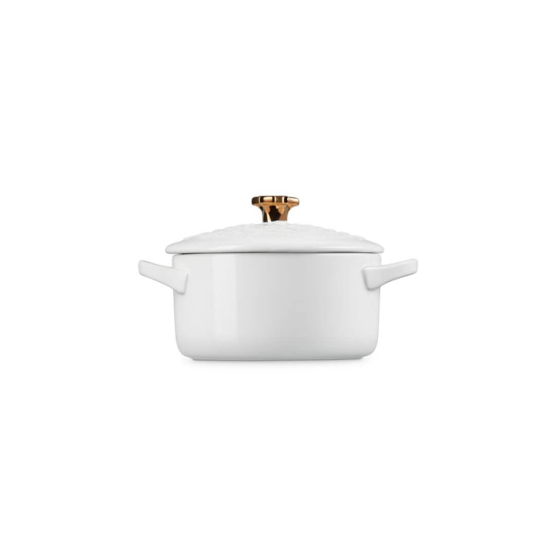 Le Creuset Stoneware 14cm Mini Christmas Casserole White