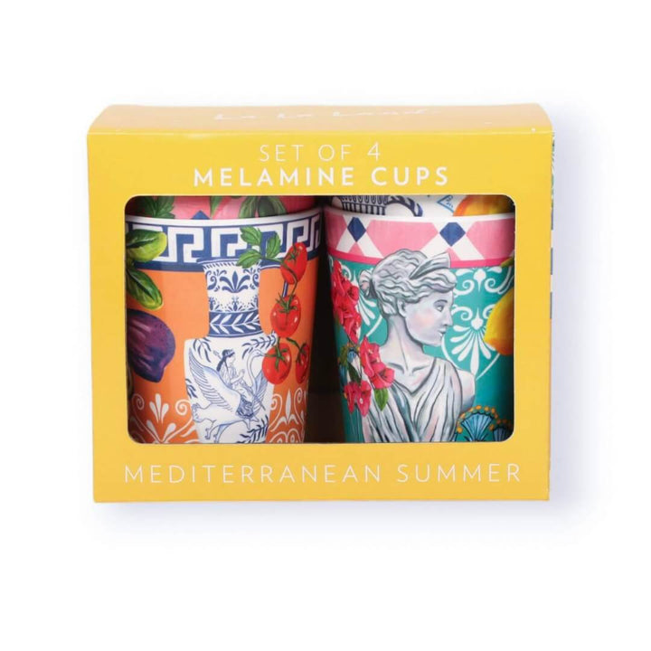 La La Land Mediterranean Summer Melamine Cups Set of 4