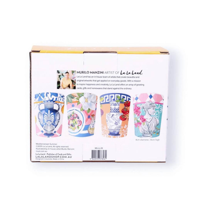 La La Land Mediterranean Summer Melamine Cups Set of 4