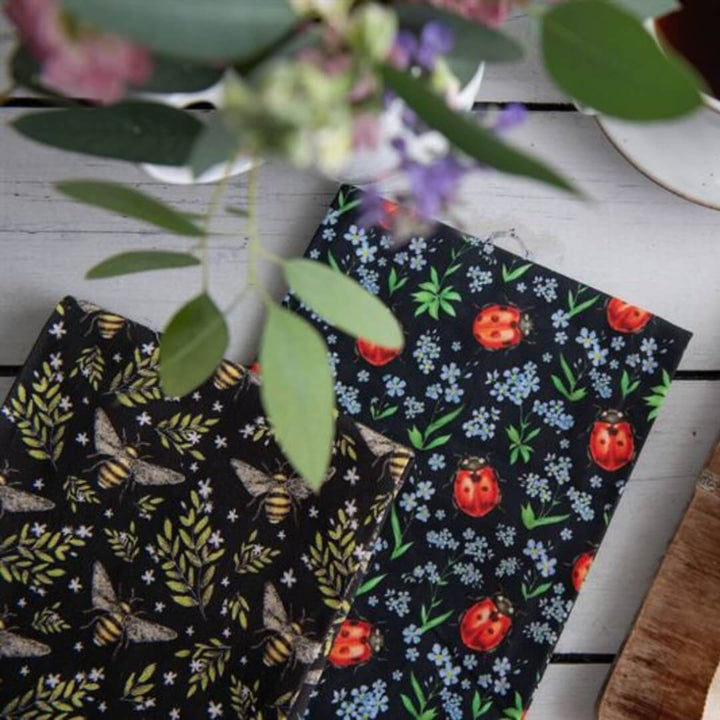 Catherine Rowe Design Bee & Ladybird Set of 2 Tea Towels