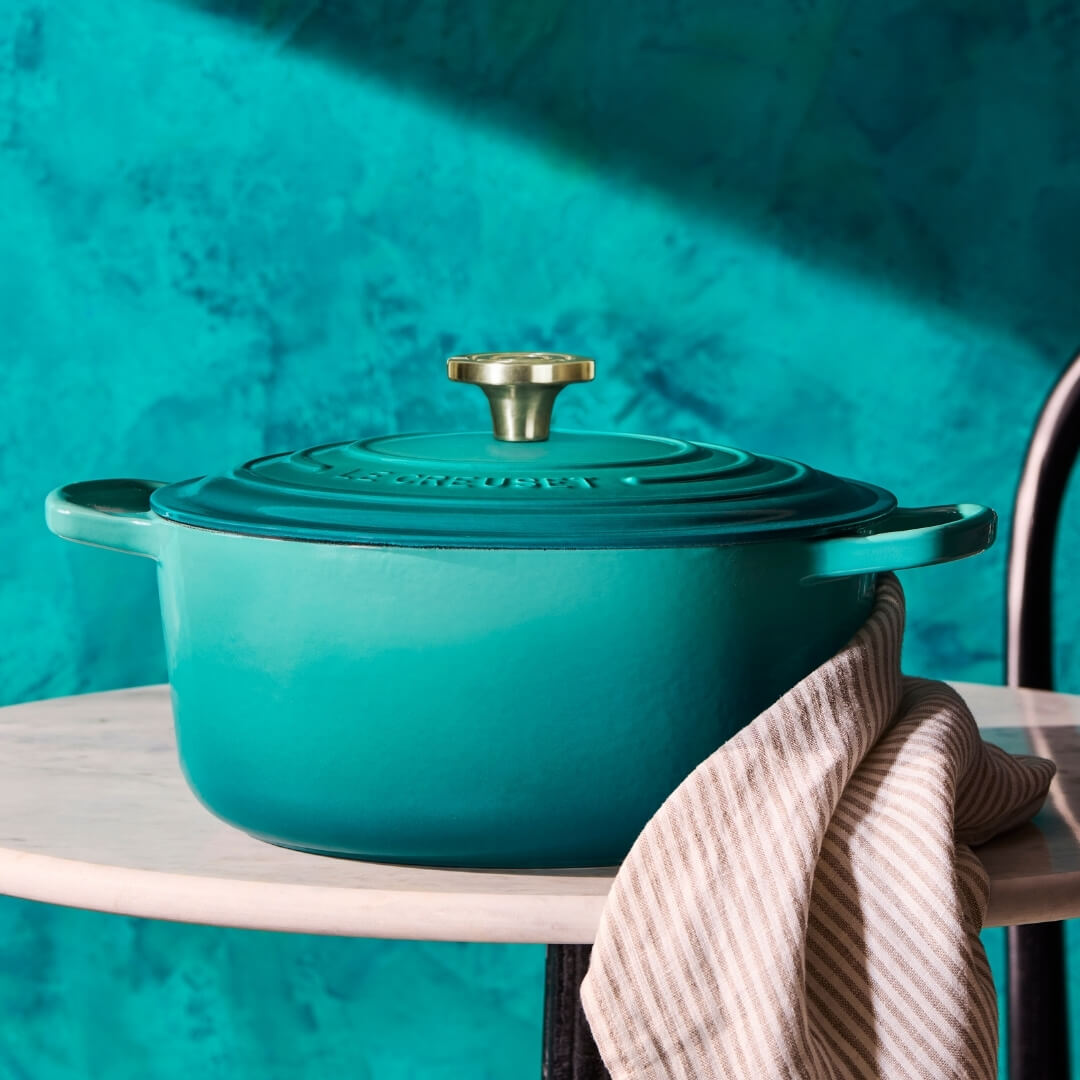 Le Creuset Signature Round Casserole Bleu Riviera