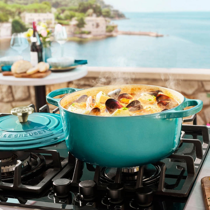 Le Creuset Signature Round Casserole Bleu Riviera