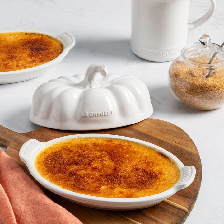 Le Creuset Harvest Pumpkin White Butter Dish