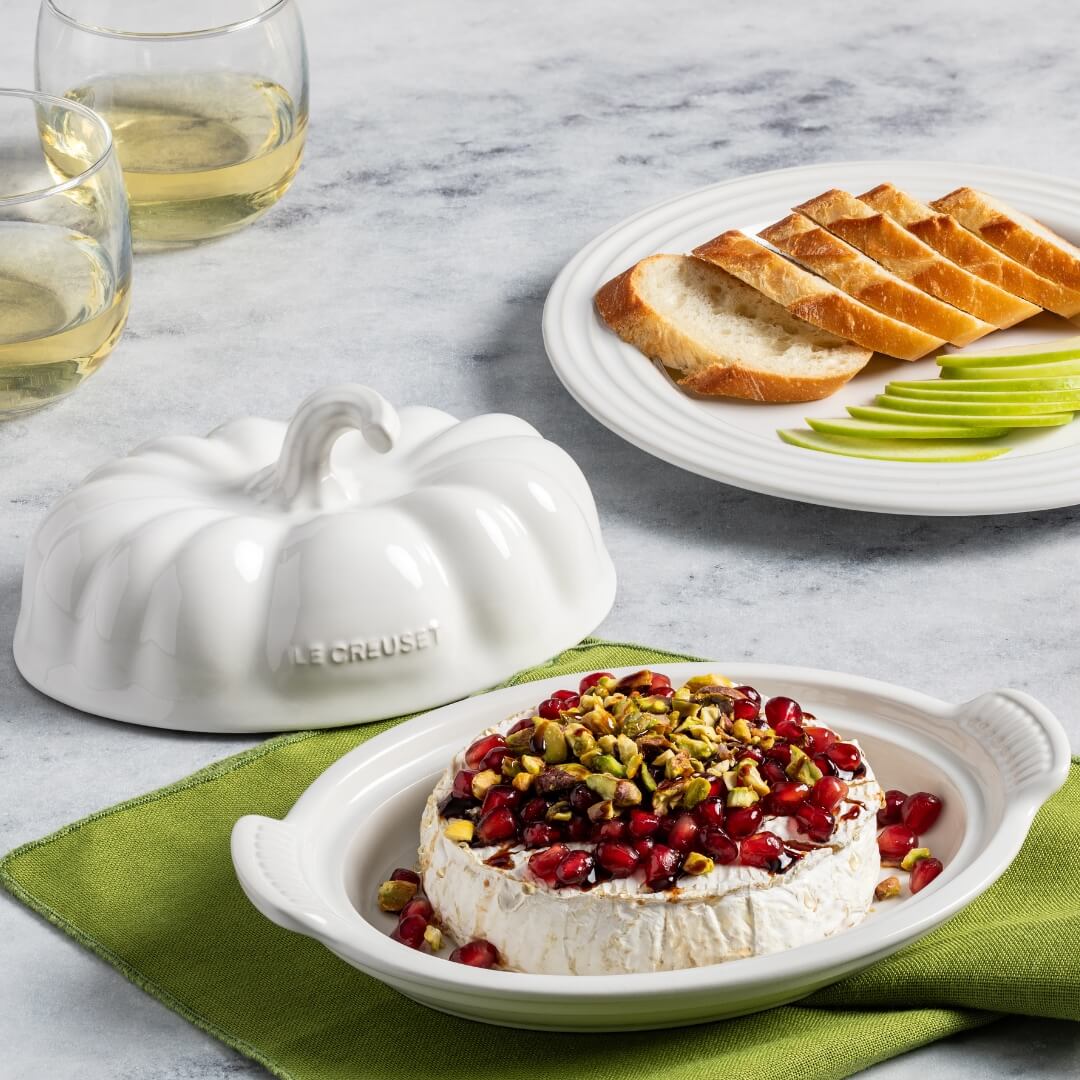 Le Creuset Harvest Pumpkin White Butter Dish