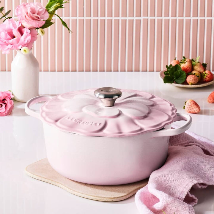 Le Creuset Petal Round Casserole 26cm Shell Pink